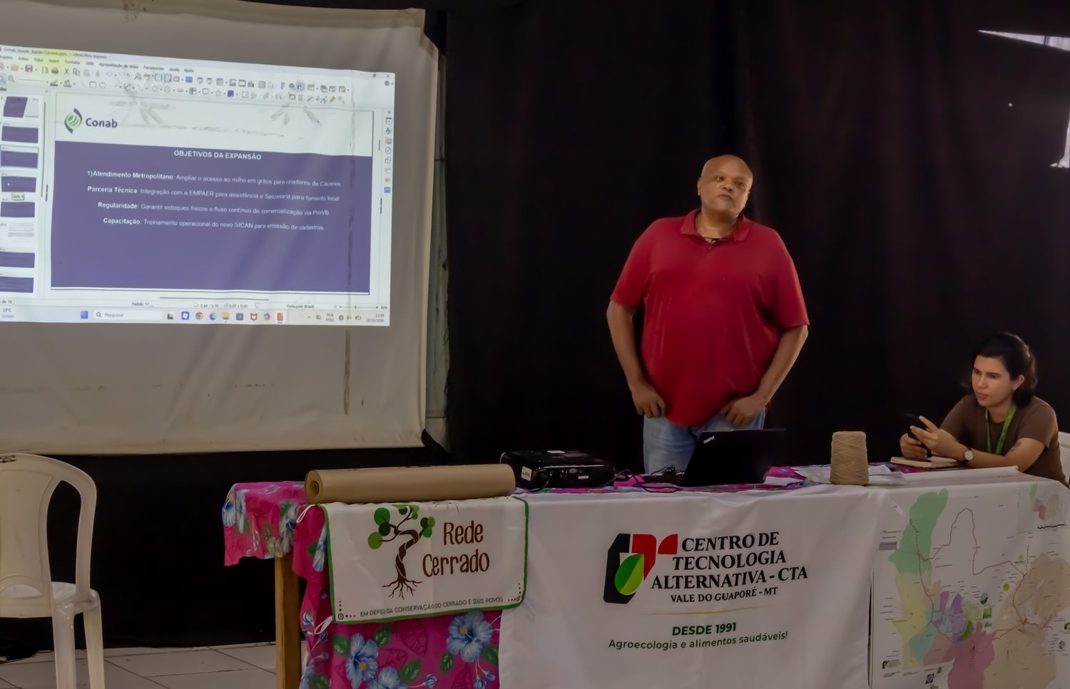 Apresentação da CONAB no salão da sede do CTA